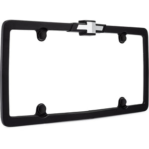 Cruiser 10450 License Plate Frame||10450_P02-Chevy_Matte_Black_Chrome-Angle_Outpack.Jpg||87||c3410450||954519