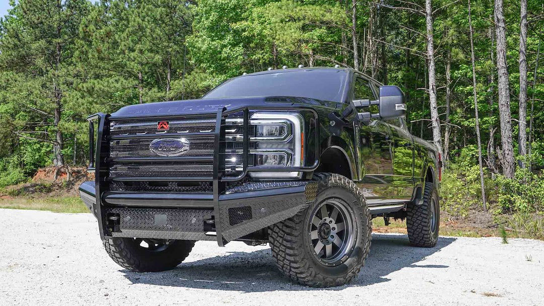 Product of Fab Fours FS23-S5960-1 Black Steel Steel Gloss Powder Coated Bumper 