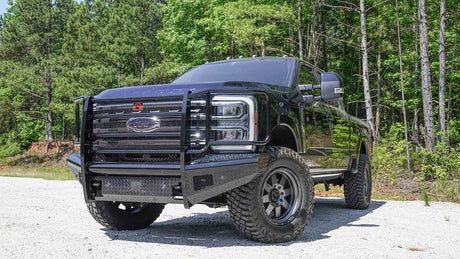 Product of Fab Fours FS23-S5960-1 Black Steel Steel Gloss Powder Coated Bumper 
