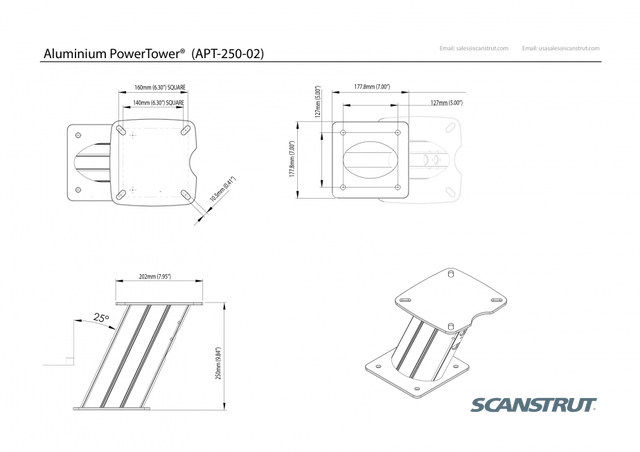 Product of Scanstrut Apt-250-02 Radar Antenna Mount