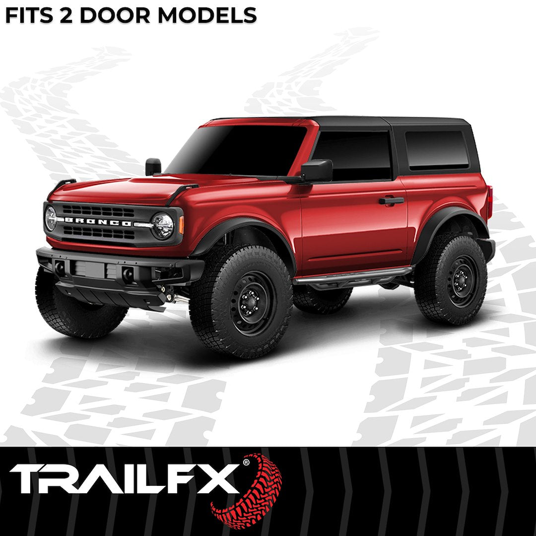 Product of TrailFX BR012T Black Steel Round Tube Rocker Panel Guard 