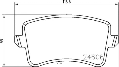 Product of Hella 355025381 Brake Pad - 