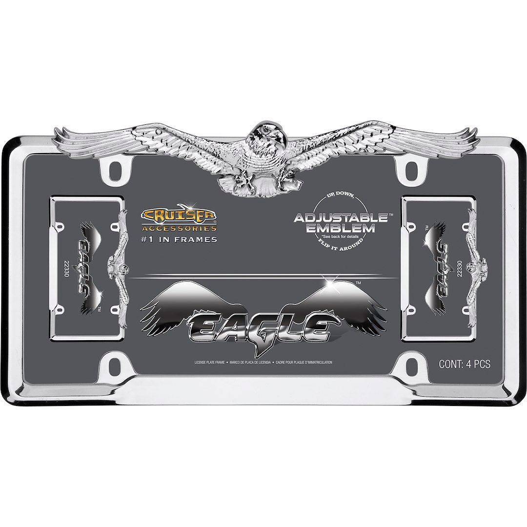 Cruiser 22330 License Plate Frame||22330_P01-Eagle_Chrome-Inpack.Jpg||86||c3422330||1181808