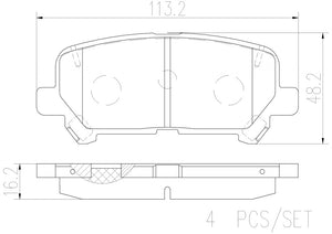 Product of Brembo P28083N Brake Pad - Set Of 4 