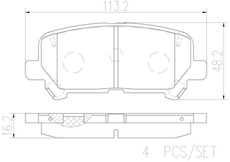Product of Brembo P28083N Brake Pad - Set Of 4 