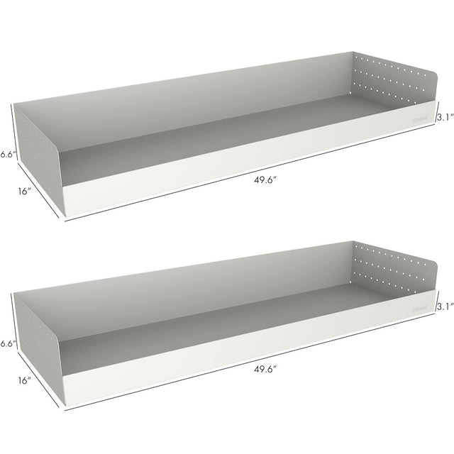 Rolacase Rack Rolacase RSSHL/126-2 50 Inch L 16 Inch W Silver Van Storage System She ...
