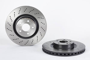 Product of Brembo 09B74661C02 Vented Cross Drilled 1 Piece Brake Rotor 