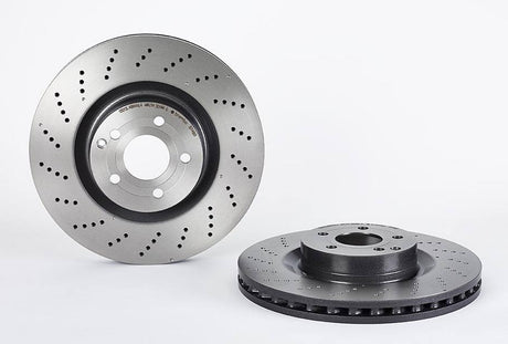 Product of Brembo 09B74661C02 Vented Cross Drilled 1 Piece Brake Rotor 