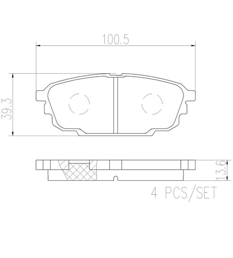 Product of Brembo P24142N Brake Pad - Set Of 4 