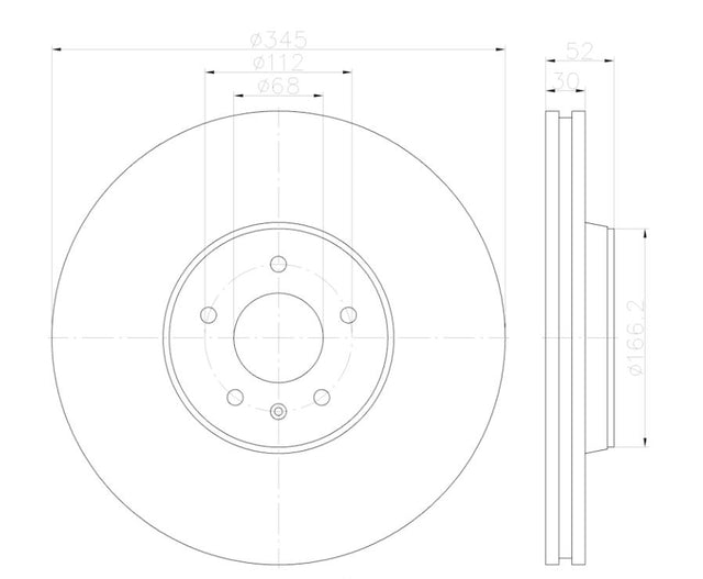 Product of Hella 355123112  Brake Rotor 
