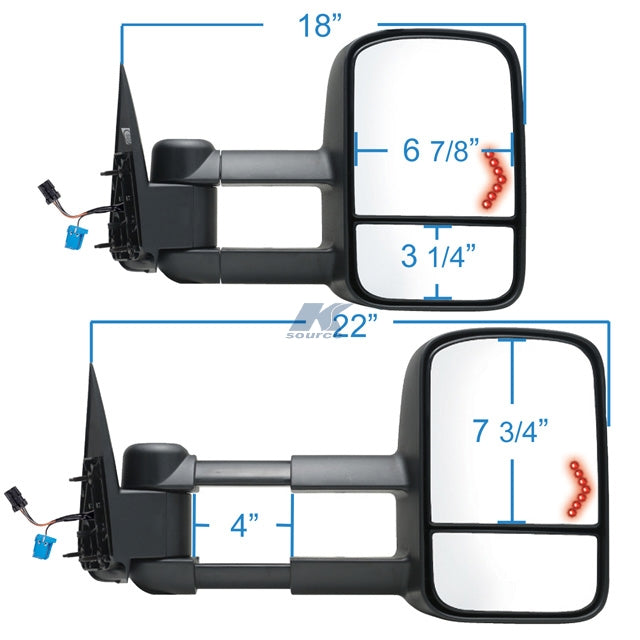 K-Source 62075g Exterior Towing Mirror||62075g_2.Jpg||87||k8162075g||1583755