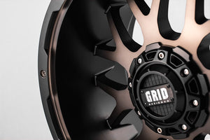 Product of Grid Wheels 20x9 Black With Metallic Dust Face Wheel - 6x5.50 Bolt Pattern 