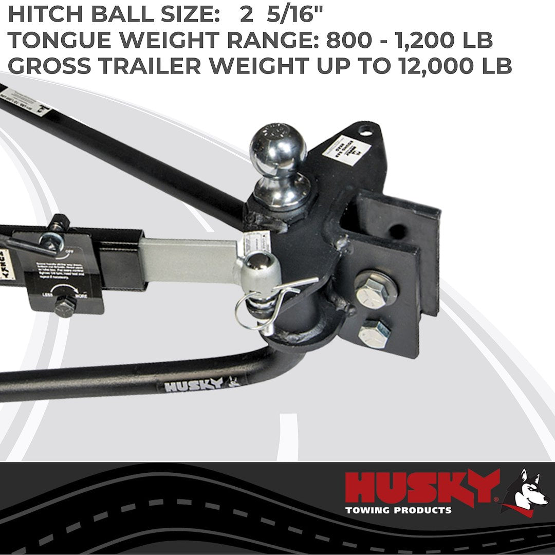 Product of Husky Towing 33093 12000 Pound Round Bar Weight Distribution Hitch 
