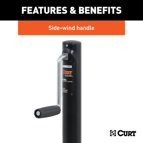 Product of CURT 28204 2000 Pound Manual Trailer Tongue Jack 