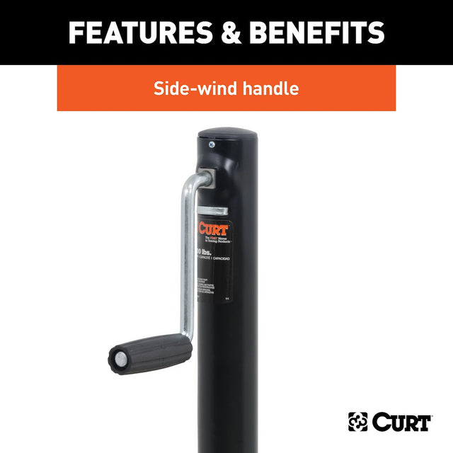 Product of CURT 28204 2000 Pound Manual Trailer Tongue Jack 