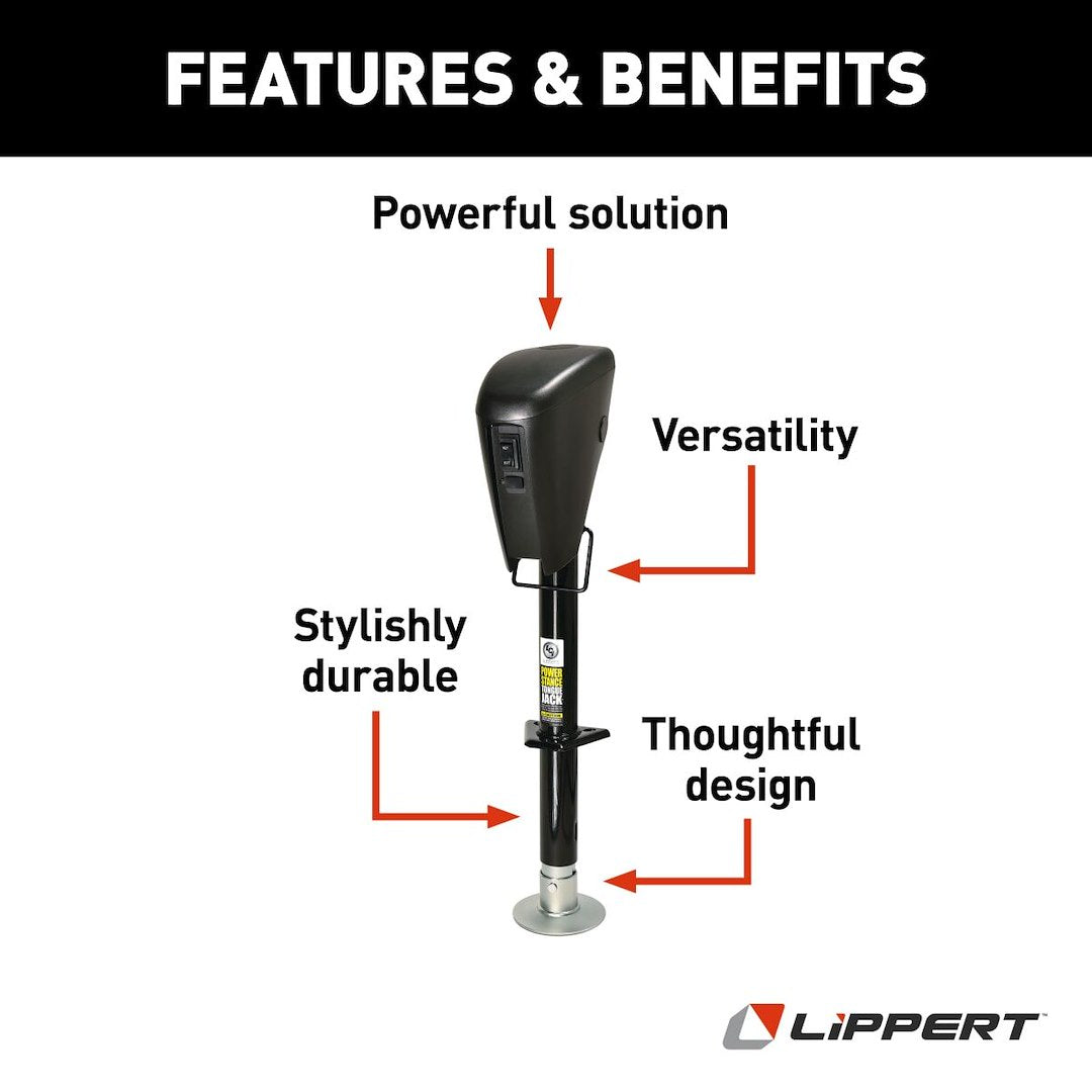 Product of Lippert Components 813748 3500 Pound Electric Trailer Tongue Jack 
