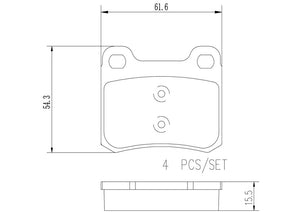 Product of Brembo P50013N Brake Pad - Set Of 4 