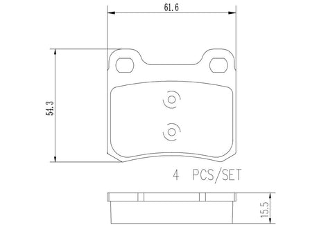 Product of Brembo P50013N Brake Pad - Set Of 4 