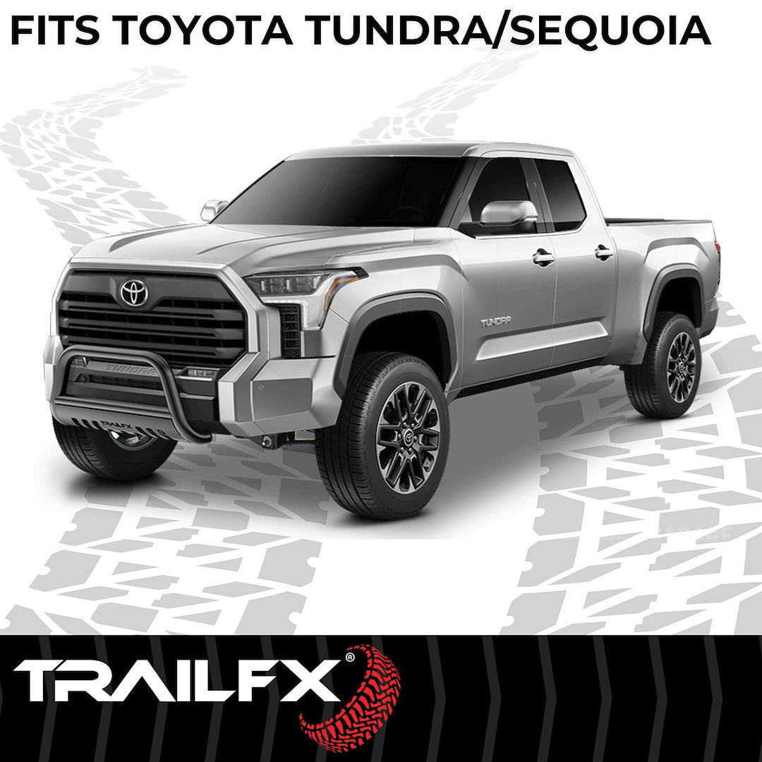 Product of TrailFX B0015B Bull Bar Black Powder Coated 3 Inch Yes with skid plate 