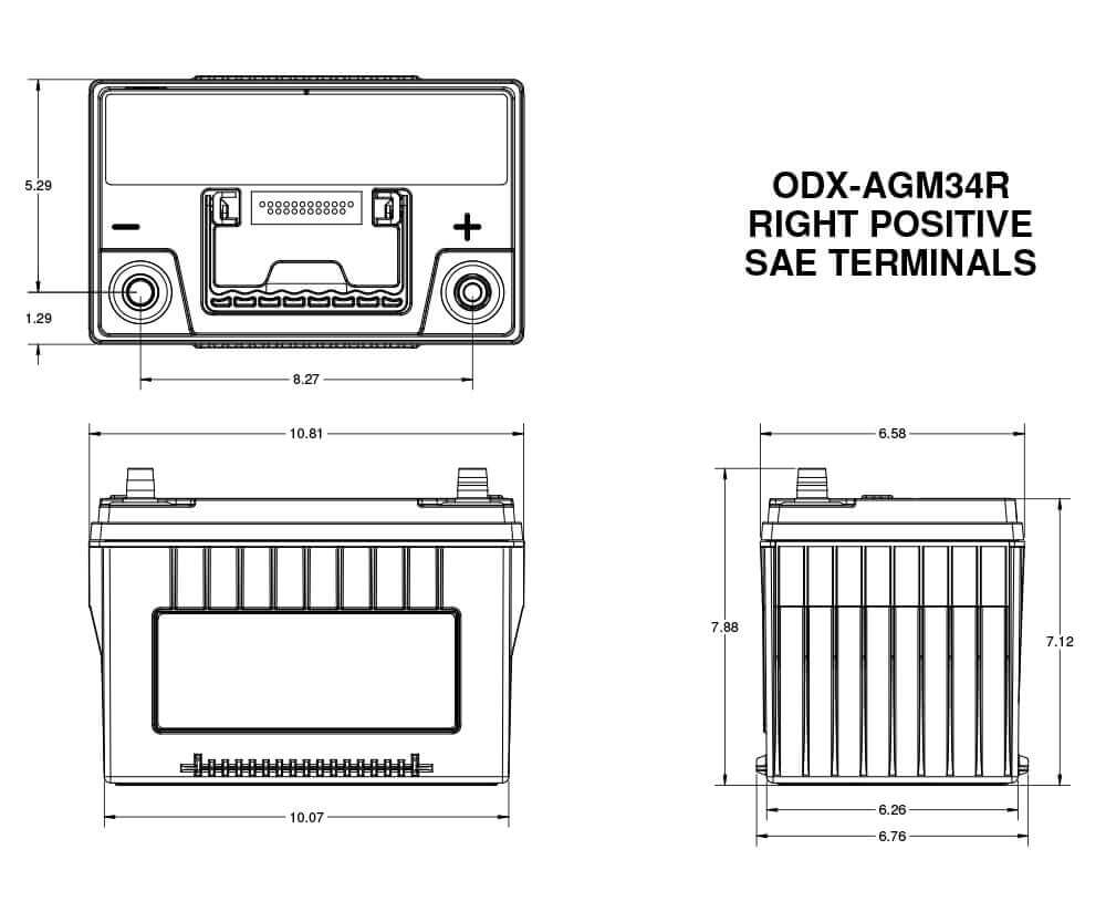 Product of Odyssey Battery Odx-Agm34r Battery