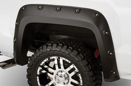 Product of Bushwacker 40085-02 Pocket Style/ Exposed Fasteners Black Fender Flare - Set Of 2 