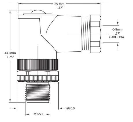 Product of Maretron Fa-Cm-90 Micro Field Attachable Connector