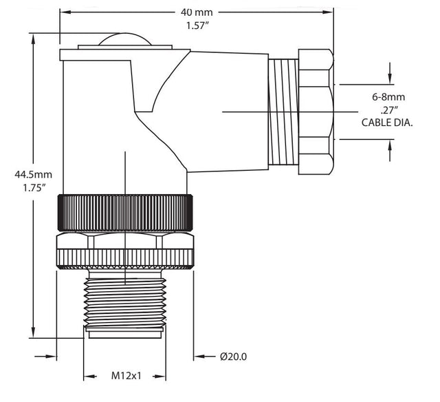 Product of Maretron Fa-Cm-90 Micro Field Attachable Connector