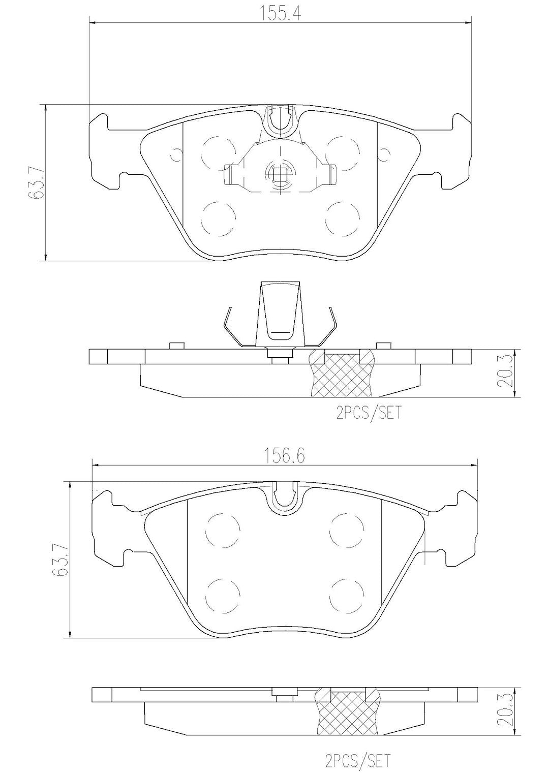 Product of Brembo P06043N Brake Pad - Set Of 4 