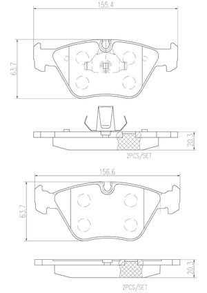 Product of Brembo P06043N Brake Pad - Set Of 4 