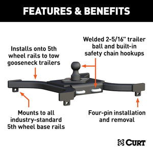 Curt 16085 Gooseneck Trailer Hitch||16085_3008x1990_Fa.Jpg||86||c9316085||1172168