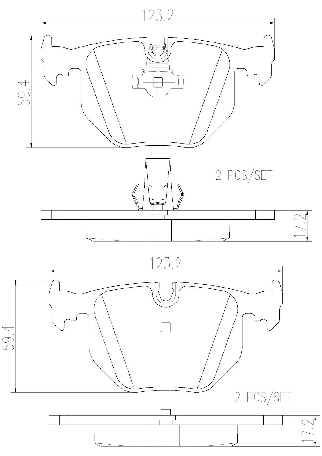 Product of Brembo P06020N Brake Pad - Set Of 4 