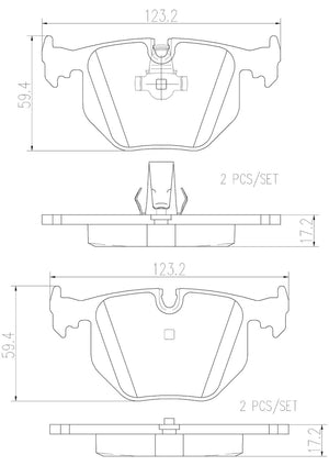 Product of Brembo P06020N Brake Pad - Set Of 4 