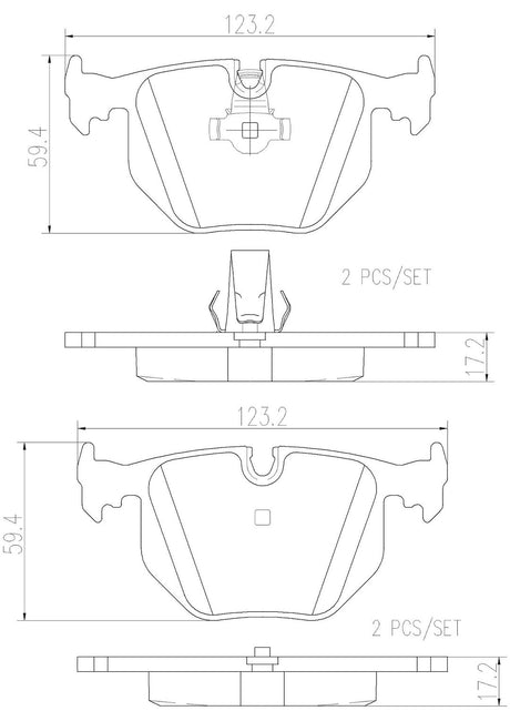 Product of Brembo P06020N Brake Pad - Set Of 4 