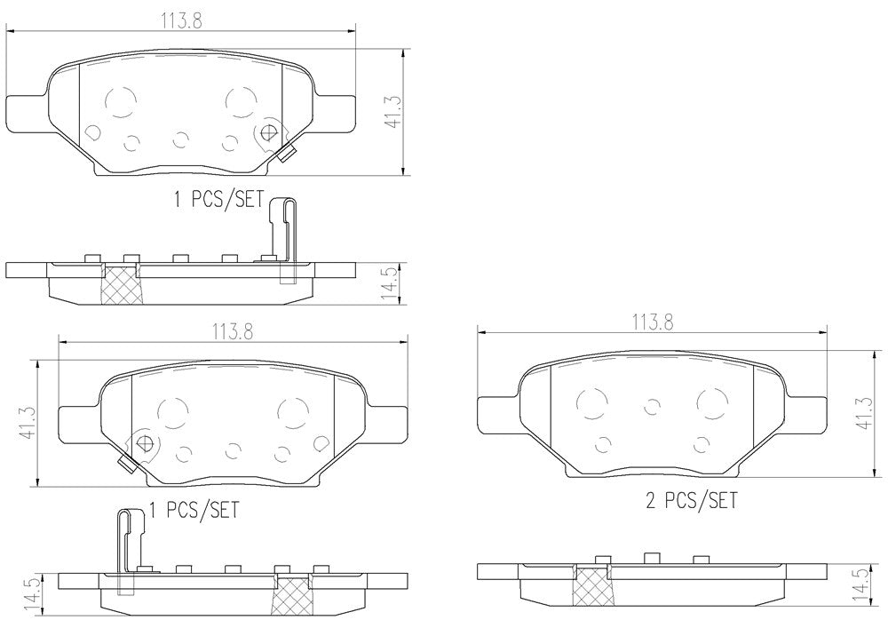 Product of Brembo P10062N Brake Pad - Set Of 4 