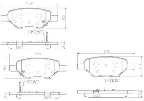 Product of Brembo P10062N Brake Pad - Set Of 4 