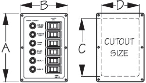 ①/⑦ Sea Dog 422800-1 Switch Panel – PartsVia.com