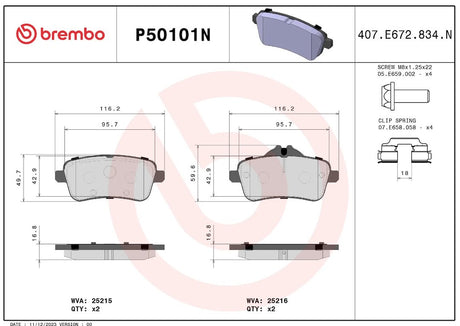 Brembo P50101n Brake Pad||p50101n_2.Jpg||86||brmp50101n||2091601