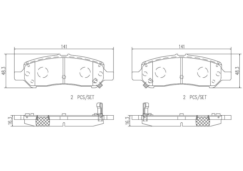 Product of Brembo P18031N Brake Pad - Set Of 4 