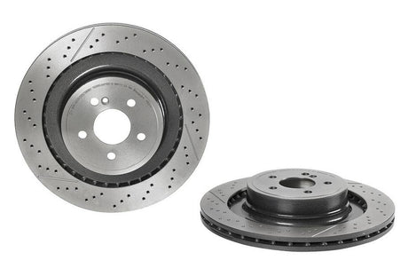 Product of Brembo 09A82211C02 Vented Cross Drilled 1 Piece Brake Rotor 