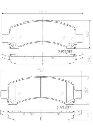 Product of Brembo P10055N Brake Pad - Set Of 4 