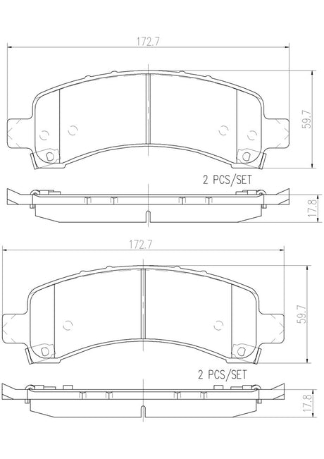 Product of Brembo P10055N Brake Pad - Set Of 4 