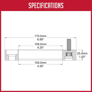 Coyote Wheel Accessories 6550-6550-A108 Wheel Adapter||6550-6550h-A108_Specs.Jpg||90||rev506550a108||2218803