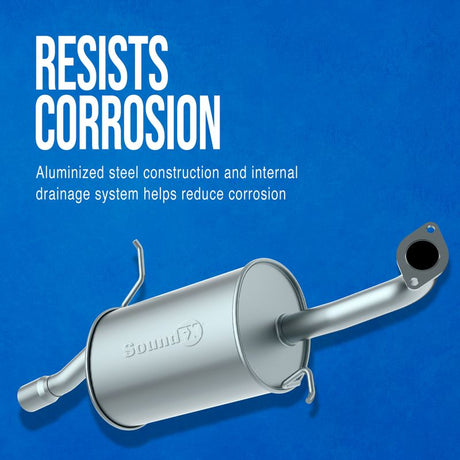 Product of Walker Exhaust 18107 Tru-Fit Universal Steel Exhaust Muffler 