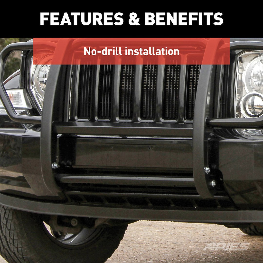 Product of Aries 1051 Grille Guard 1-Piece Black Semi Gloss Powder Coated 