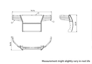 Product of Black Horse Offroad 17GC15MA-PLFB Grille Guard  