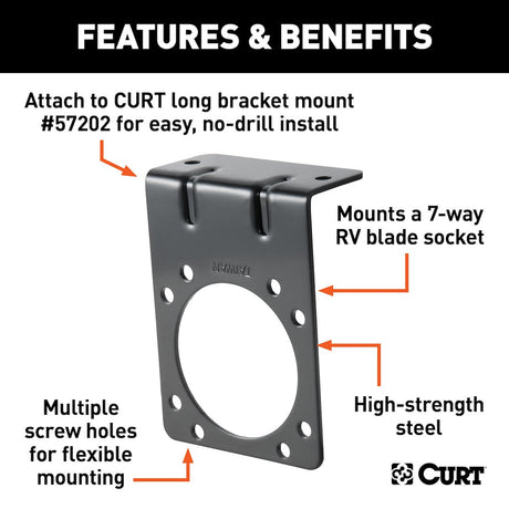Curt 58510 Trailer Wiring Connector Mounting Bracket||58510_3008x1990_Fa.Jpg||86||c9358510||911765