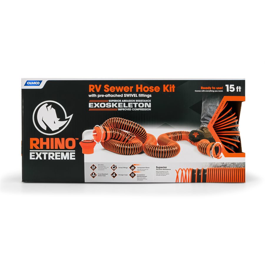 Product of Camco 39861 15 Feet Black Sewer Hose Yes 