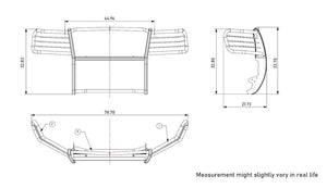 Product of Black Horse Offroad 17A037400MA-PLFB Grille Guard  