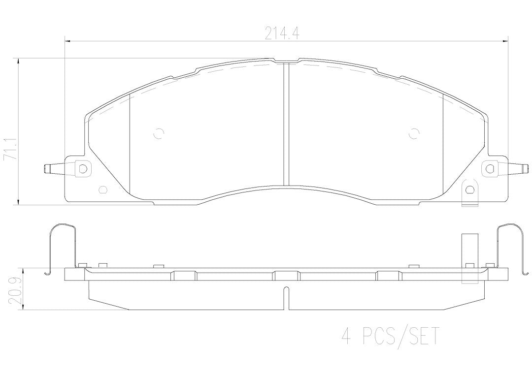 Product of Brembo P18039N Brake Pad - Set Of 4 