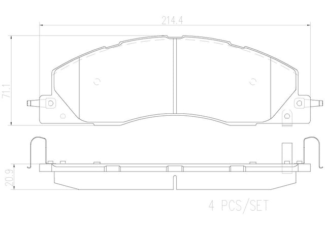 Product of Brembo P18039N Brake Pad - Set Of 4 
